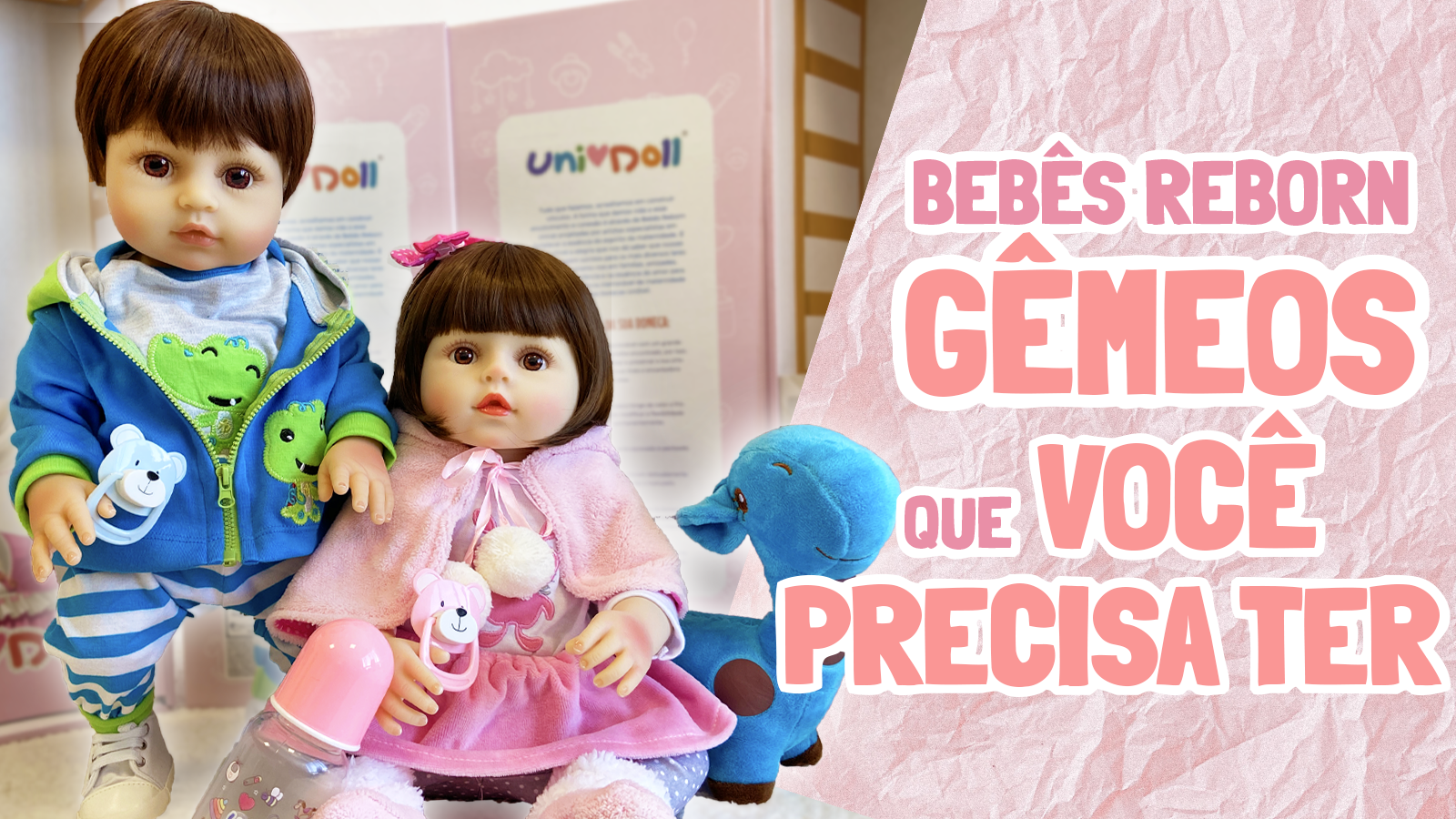 Unboxing Bebê Reborn Nicole Girafinha UniDoll 